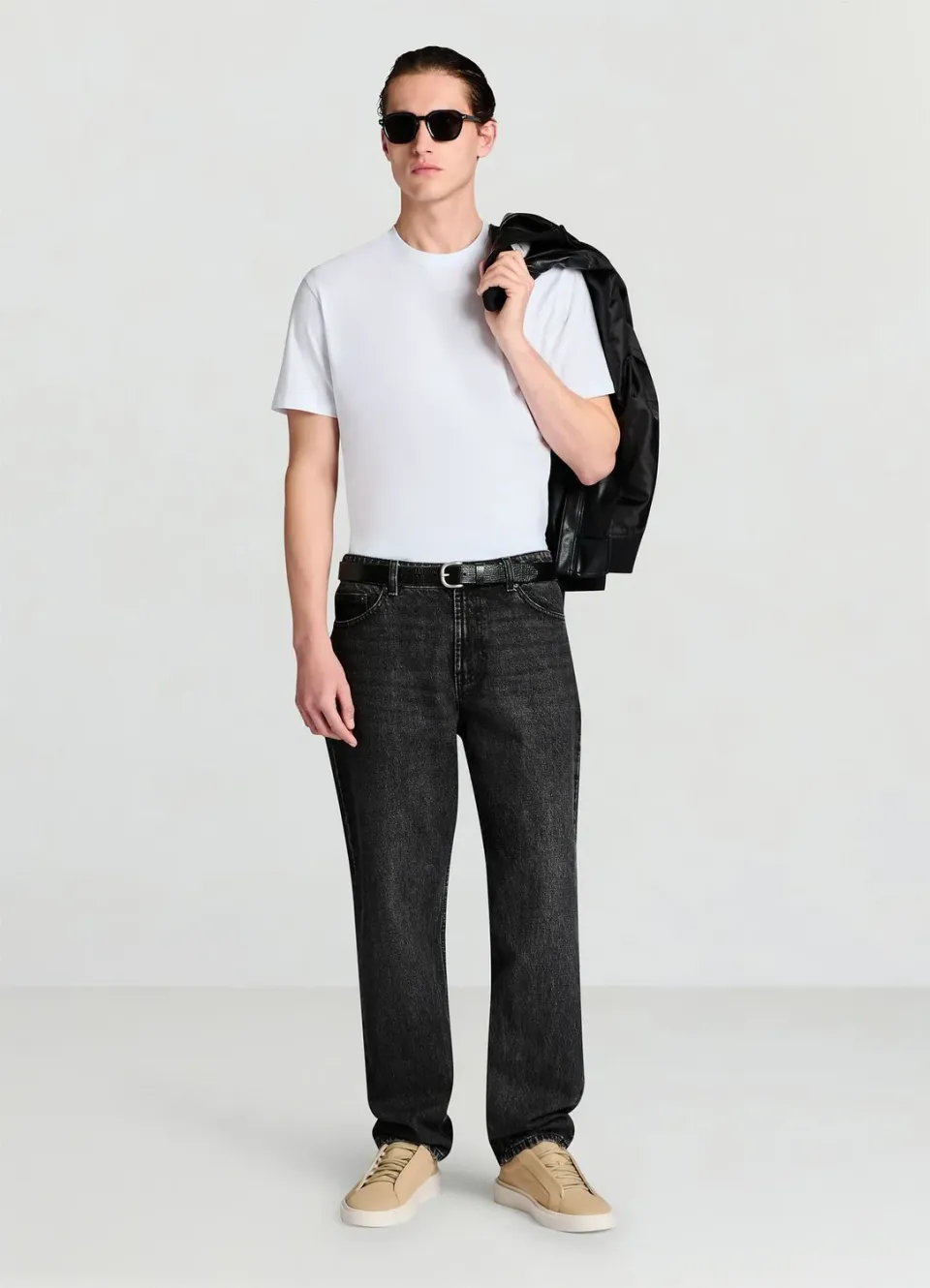 Calliope T-shirt homme col rond uni coupe regular