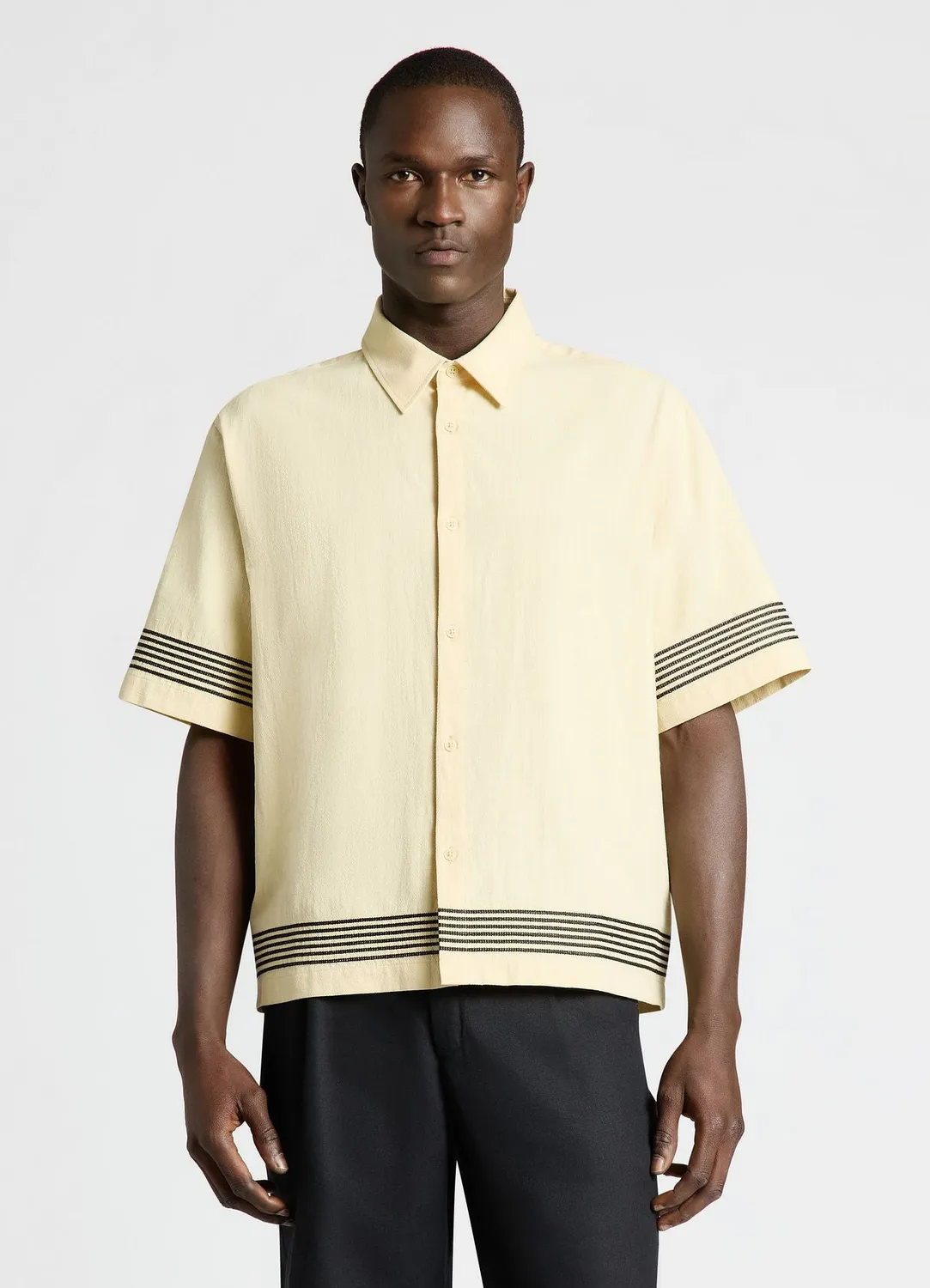 Calliope chemise boxy homme manches courtes rayures
