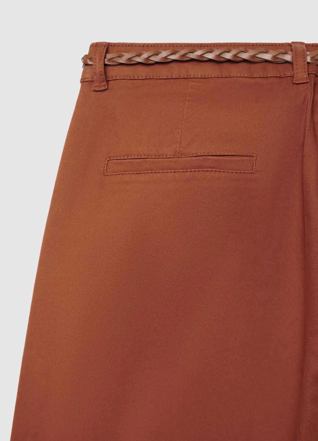 Calliope pantalon chino ceinture tressée femme