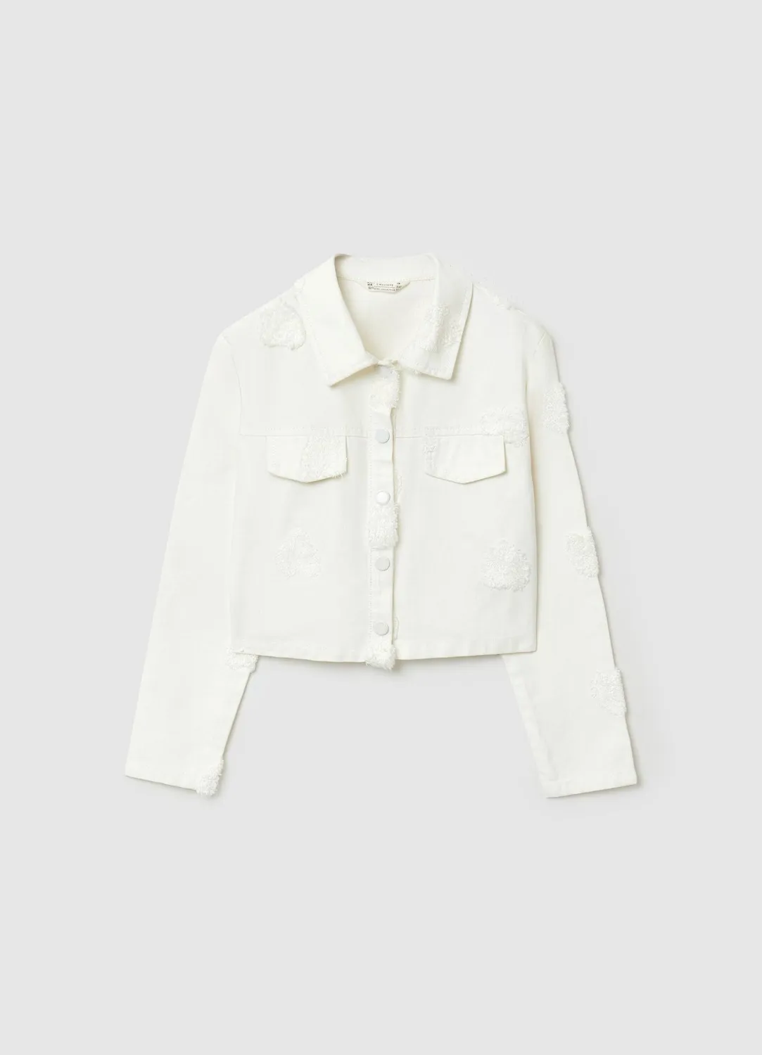 Calliope blouson court fille coeurs pressions