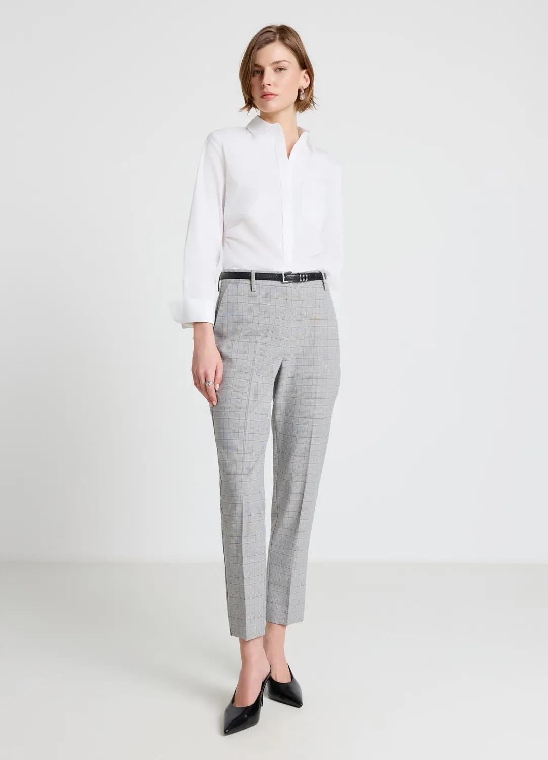 Calliope chemise slim femme fronces manches longues