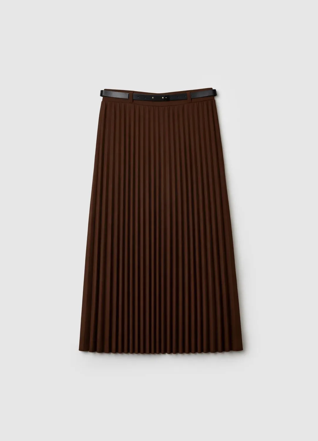 Calliope jupe plissée midi à ceinture femme