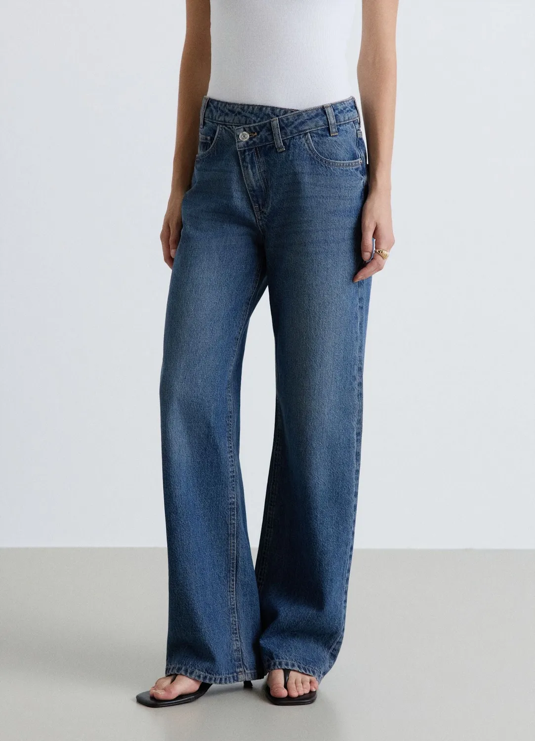 Calliope Jean wide leg femme taille haute 42