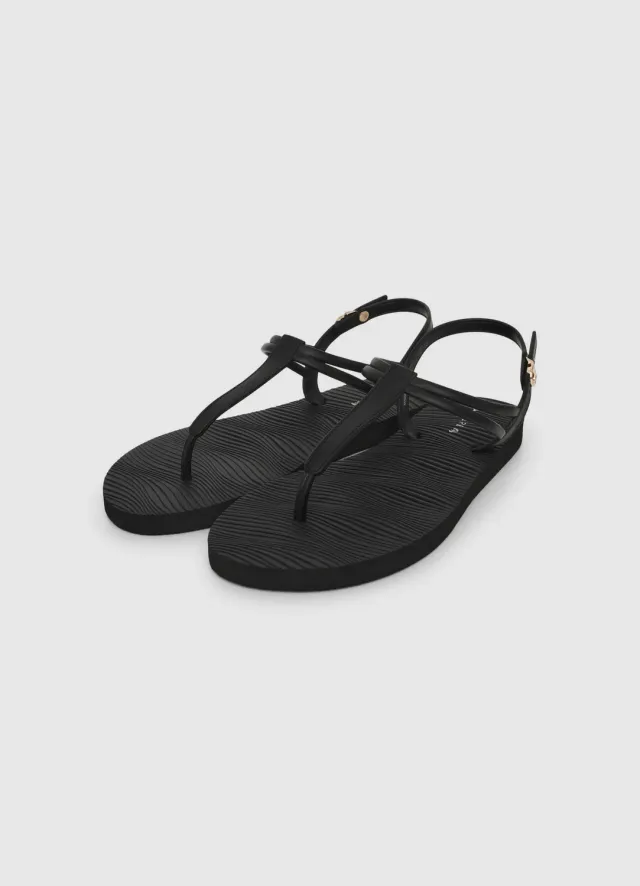 Calliope tongs femme boucle unies antidérapantes