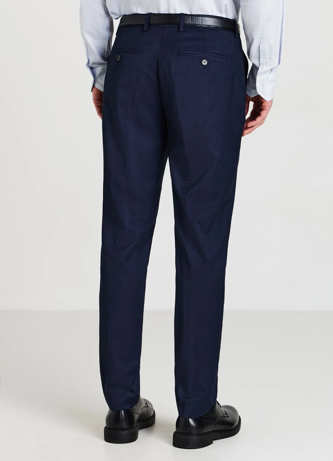 Calliope pantalon à carreaux homme ton sur ton bureau
