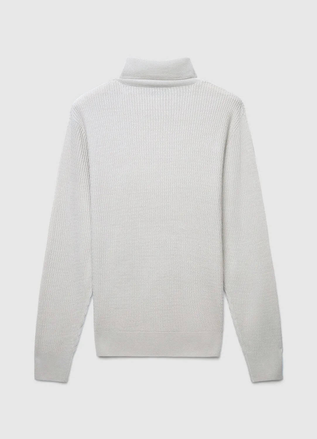 Calliope pull col roulé waffle homme uni
