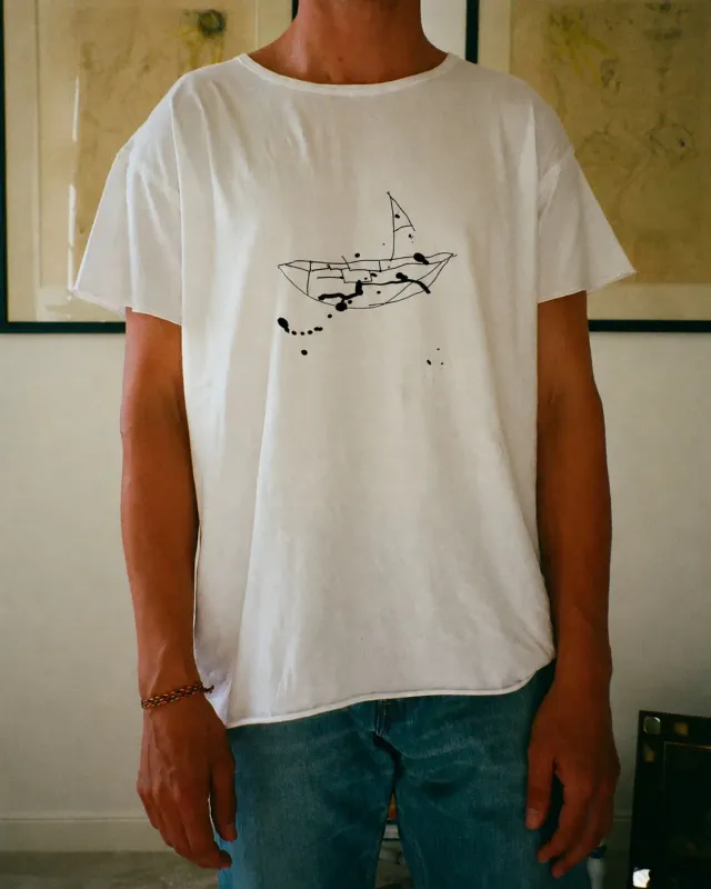 Erevan AJ Boat Blanc tee-shirt coton blanc