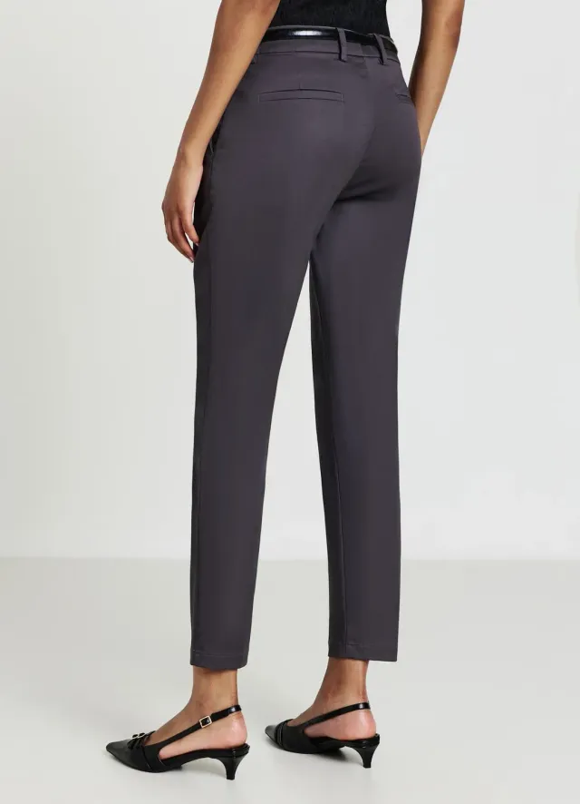 Calliope pantalon femme uni droit poches