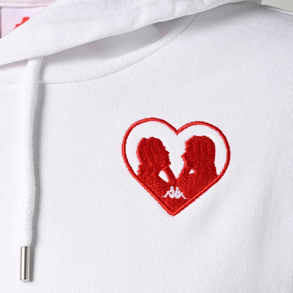Robe di Kappa Authentic Lorens hoodie blanc 100% coton