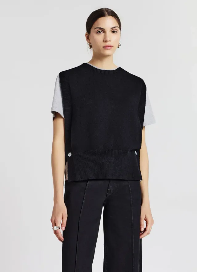 Calliope Gilet in maglia gilet femme maille boutons