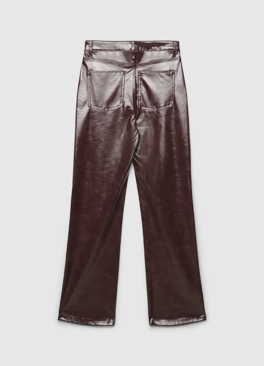 Calliope pantalon droit femme effet cuir