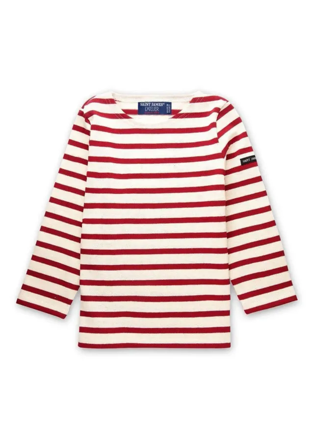 Saint James Méridien marinière enfant écru persan coton