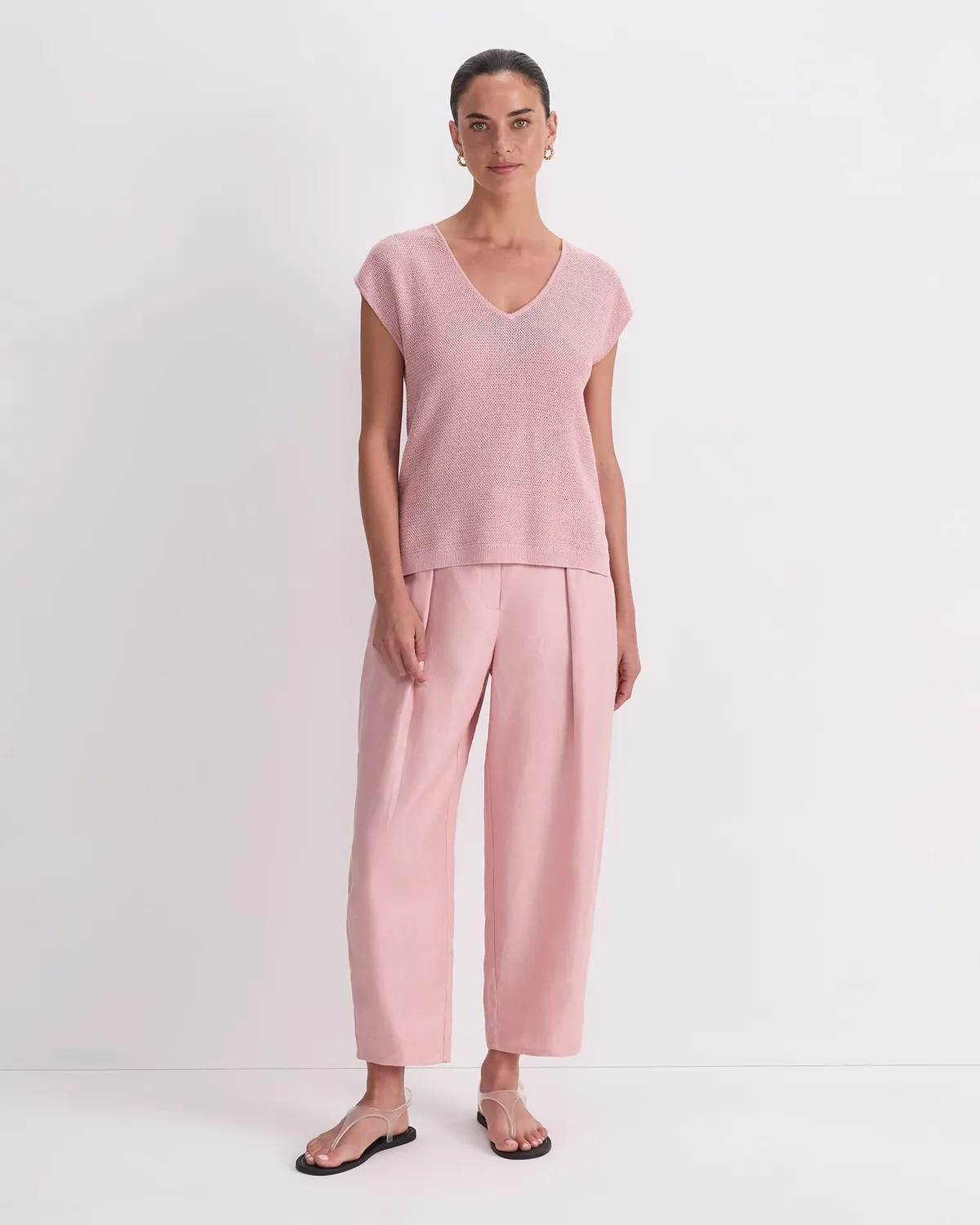 Sportscraft Luisa V-Neck top femme lin
