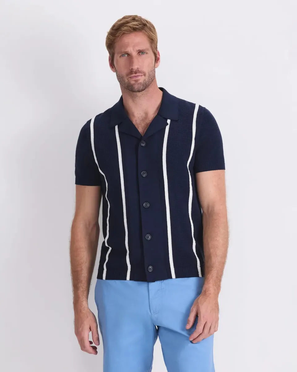 Sportscraft Marc chemise maille coton homme rayée