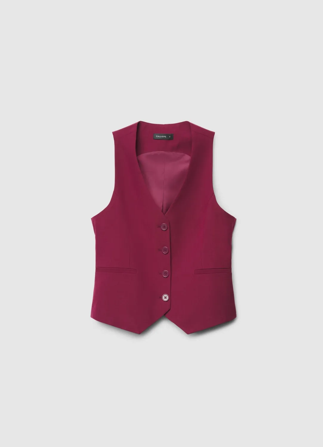 Calliope gilet tailleur femme col V boutons