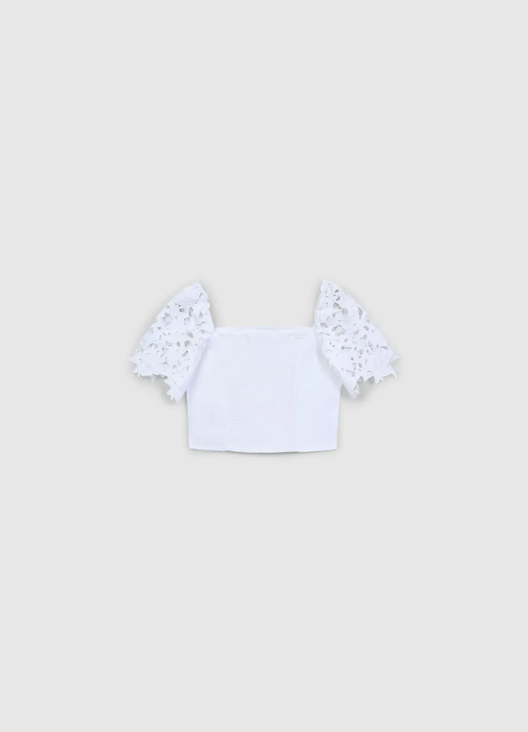 Calliope blouse dentelle col carré regular