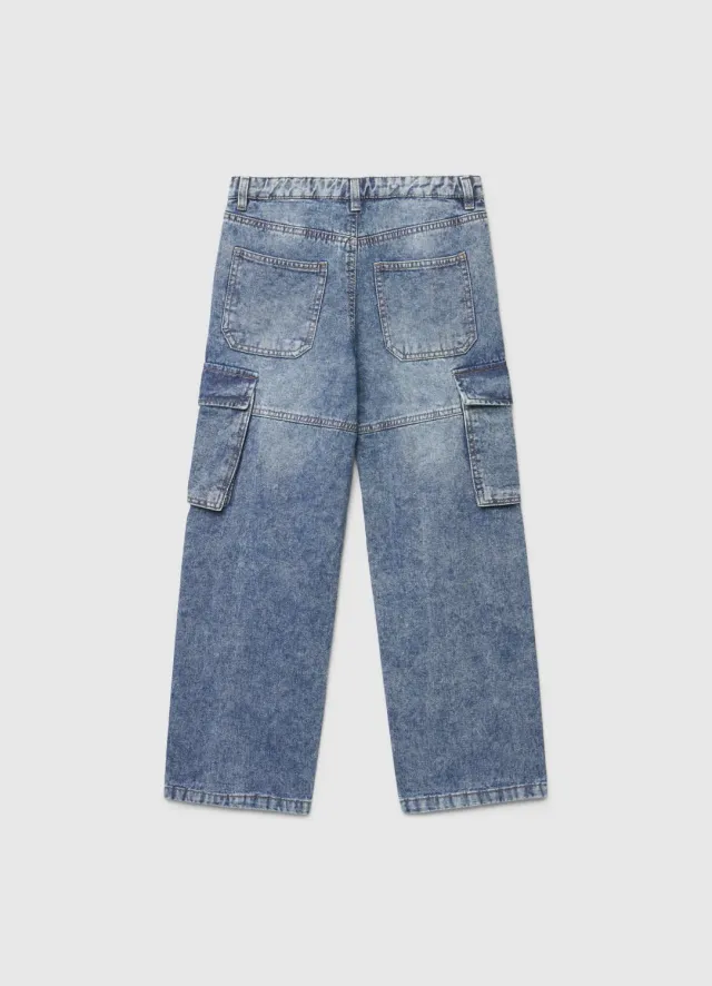 Calliope jean cargo denim coton enfant 8-14 ans