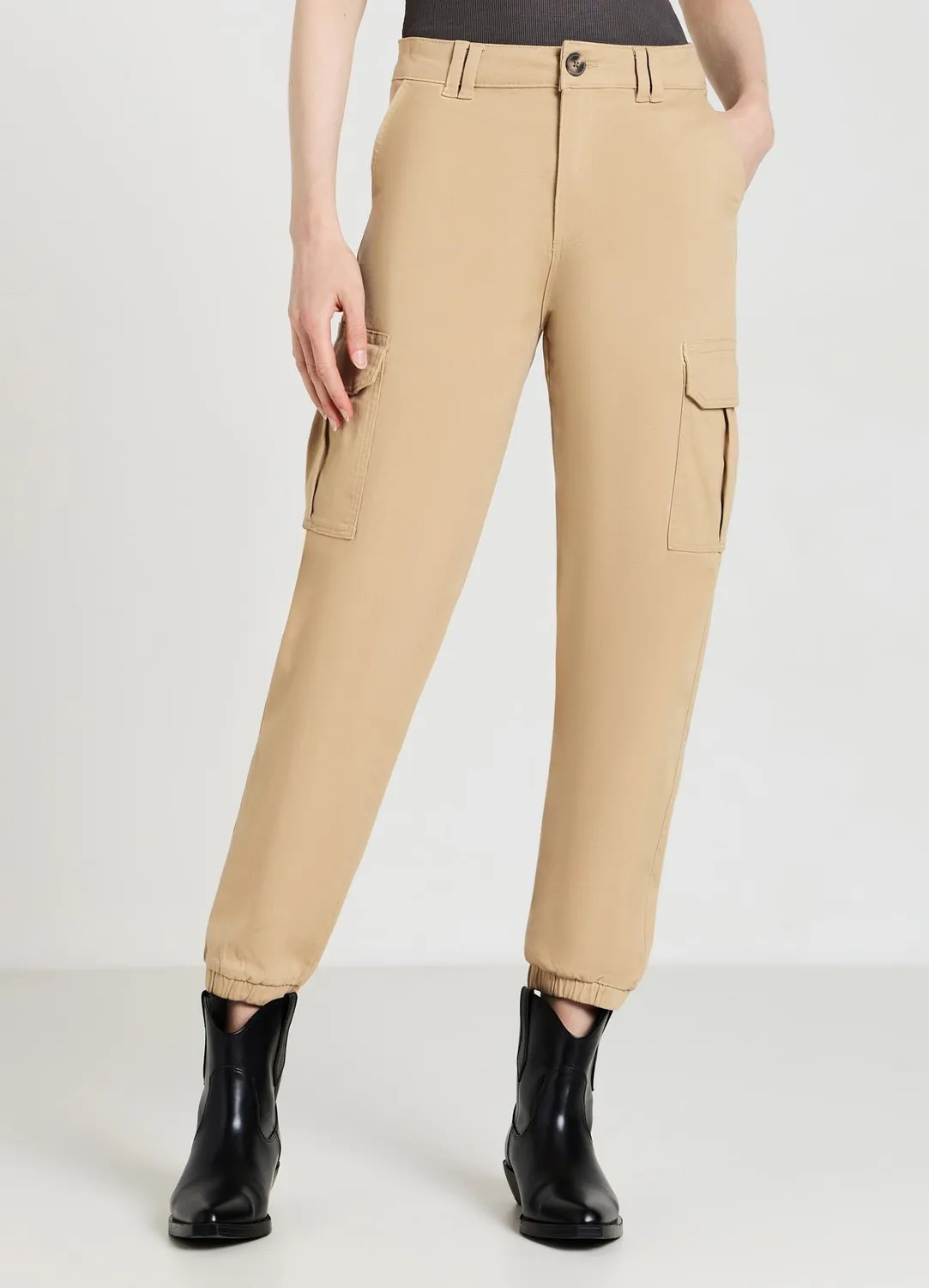 Calliope Pantalon Cargo Coton Femme Poches à Rabat