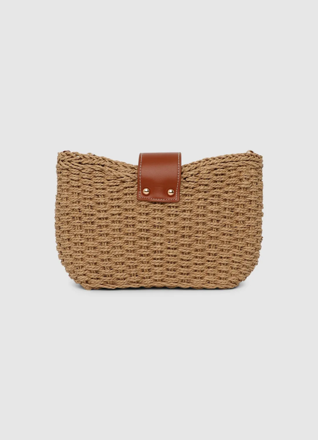 Calliope sac bandoulière paille chaîne femme 21 cm