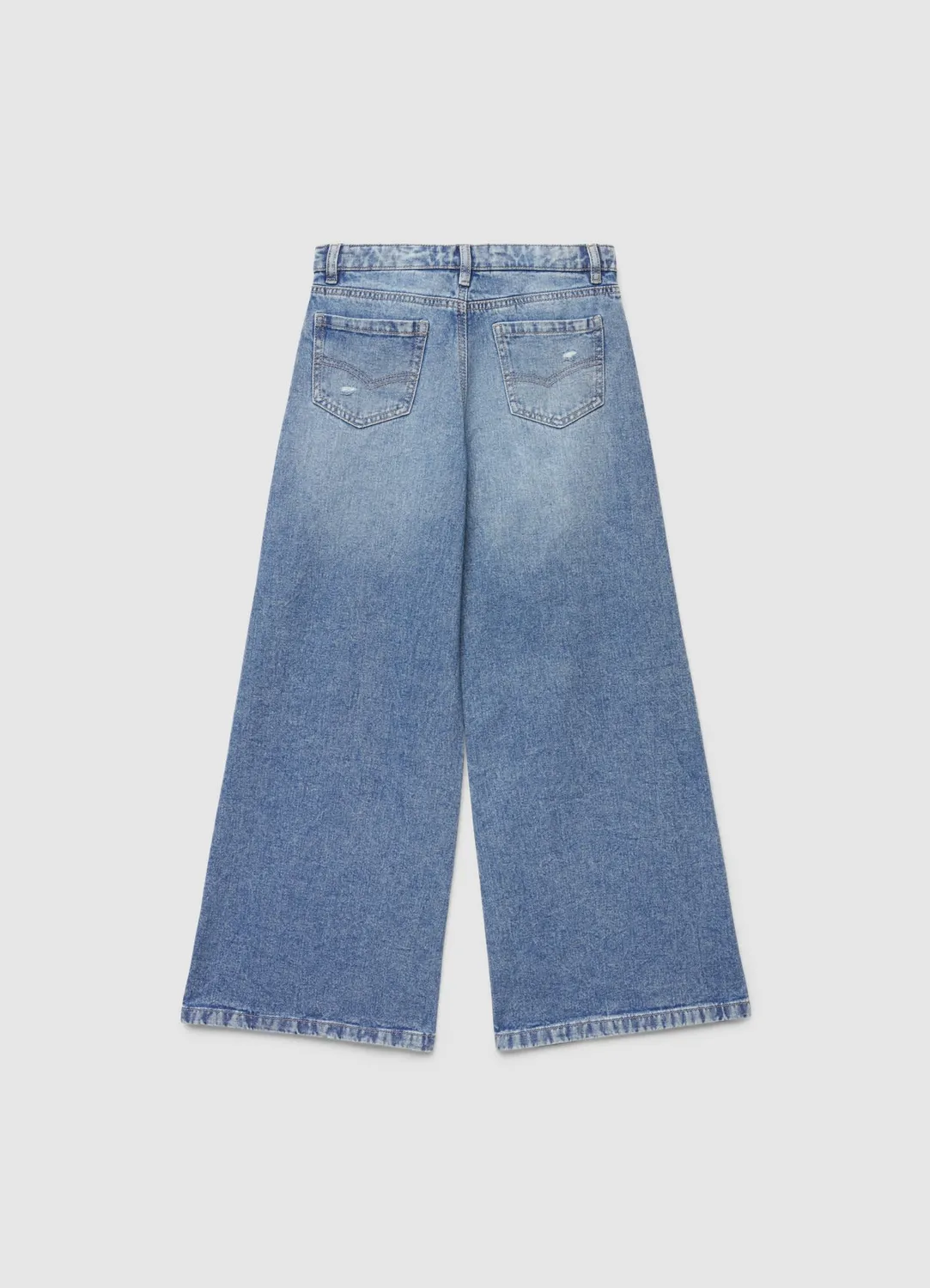 Calliope jean wide leg fille dechire taille haute