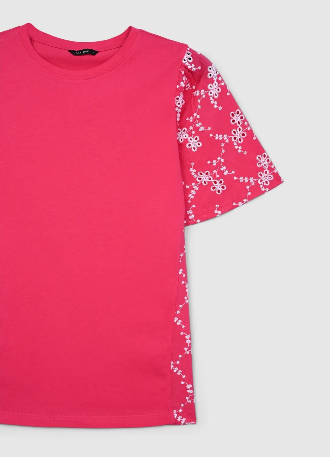 Calliope t-shirt broderie anglaise femme coton