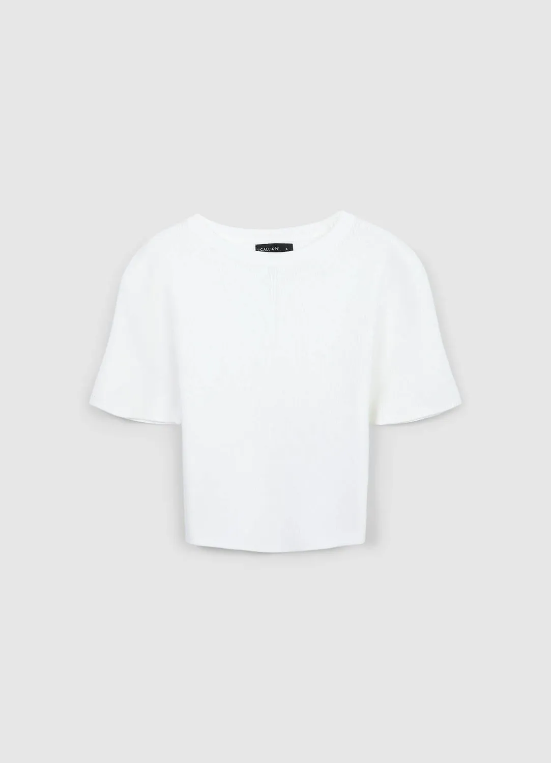 Calliope t-shirt col rond uni femme manches courtes