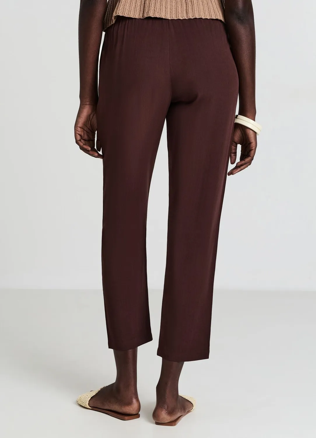 Calliope pantalon femme uni cordon poches