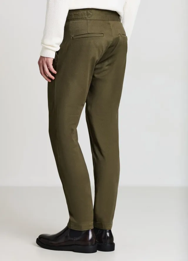 Calliope pantalon chino pinces homme boucles latérales