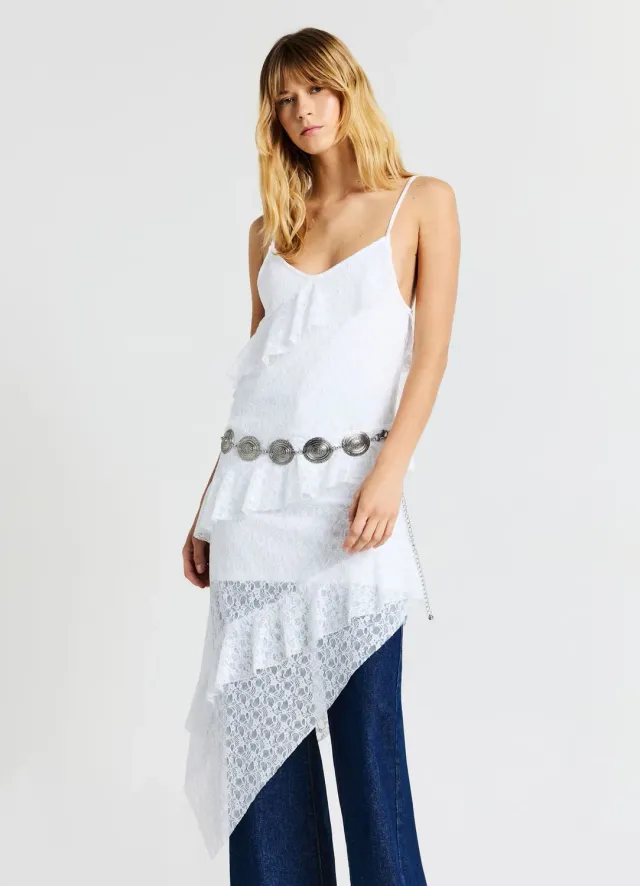 Calliope robe longue dentelle bretelles fines femme