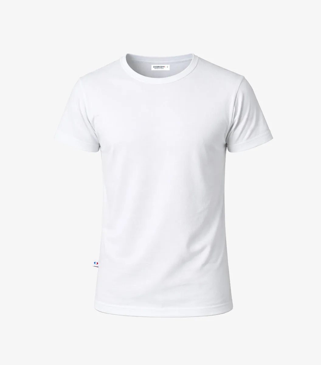 Cocorico Intemporel T-shirt Pyjama Homme Blanc coton