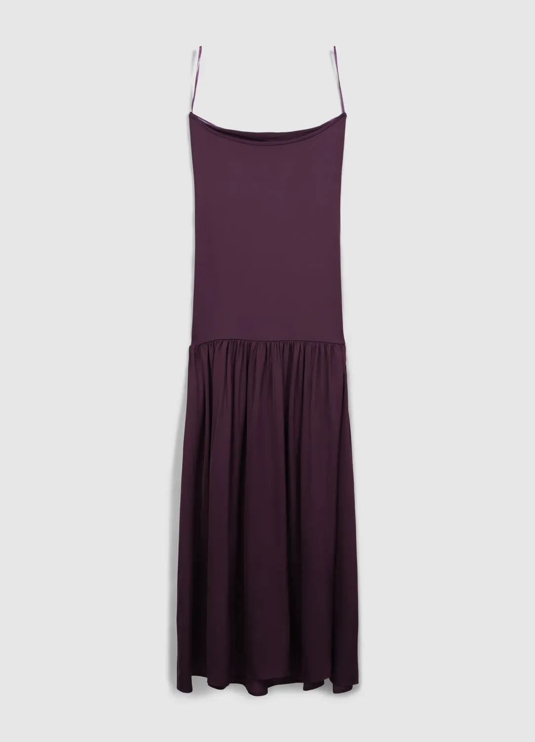 Calliope robe longue femme évasée bi-matière