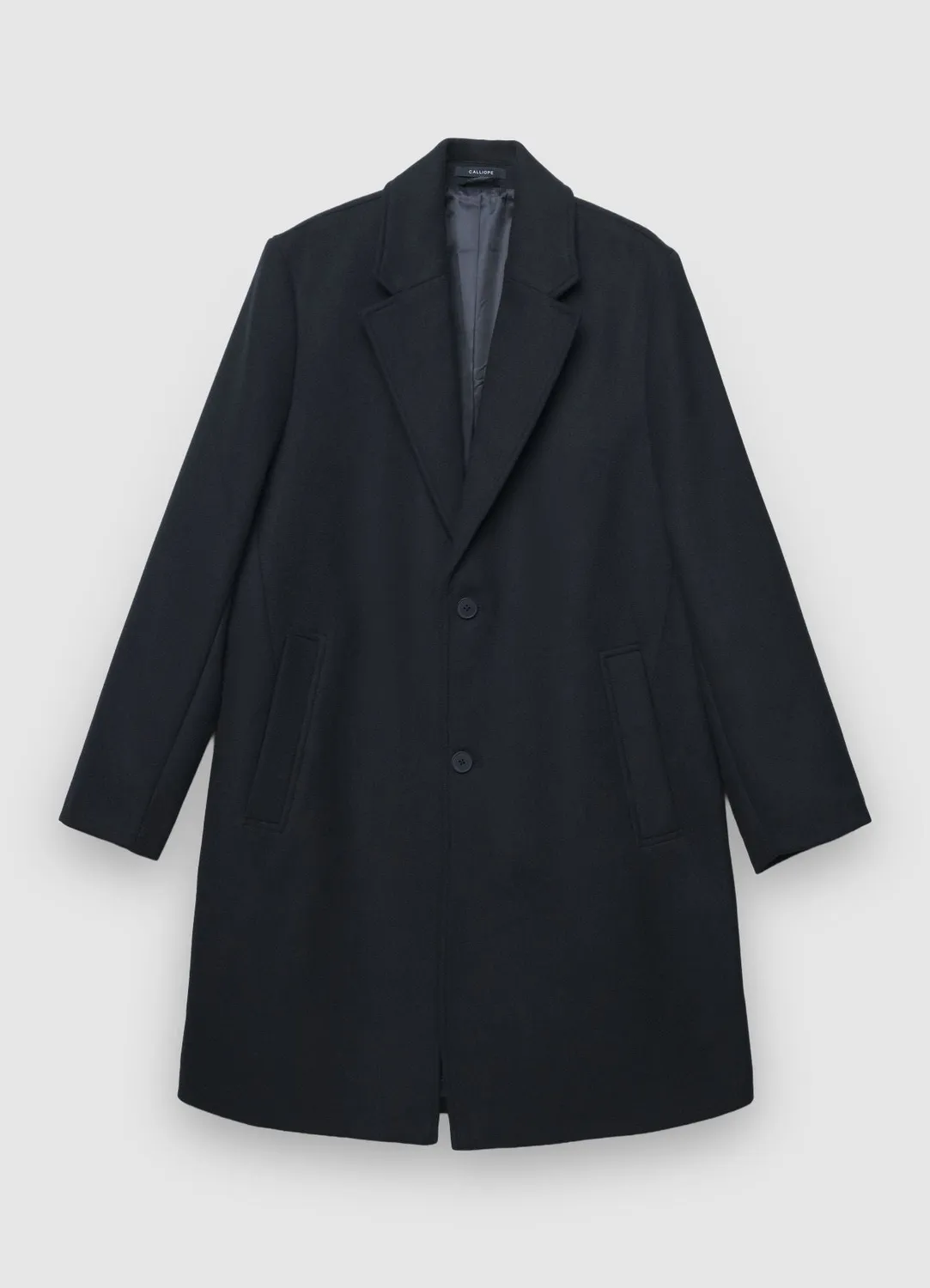 Calliope Atelier manteau homme monopetto revers laine L
