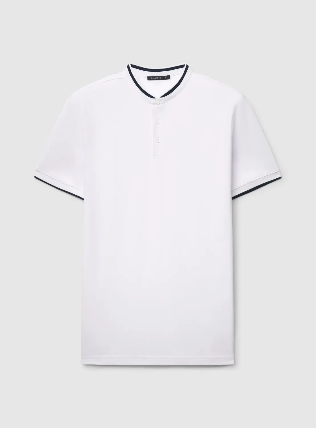 Calliope Coréen Polo homme manches courtes col contrasté