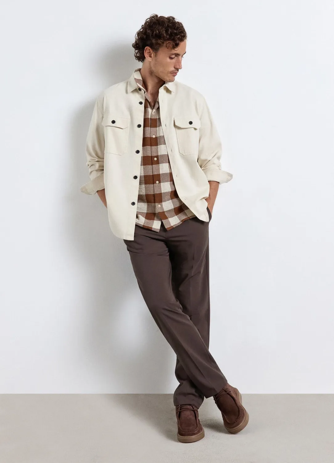 Calliope chemise à carreaux homme manches courtes