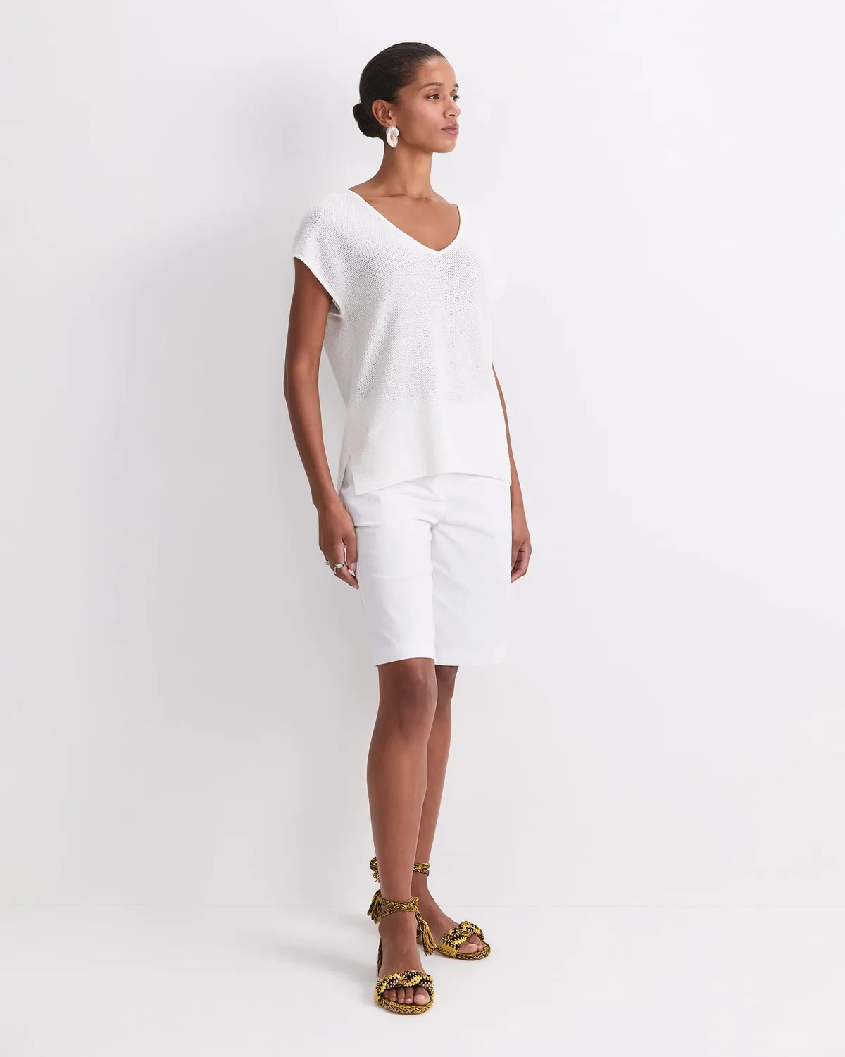 Sportscraft Luisa top col V lin femme