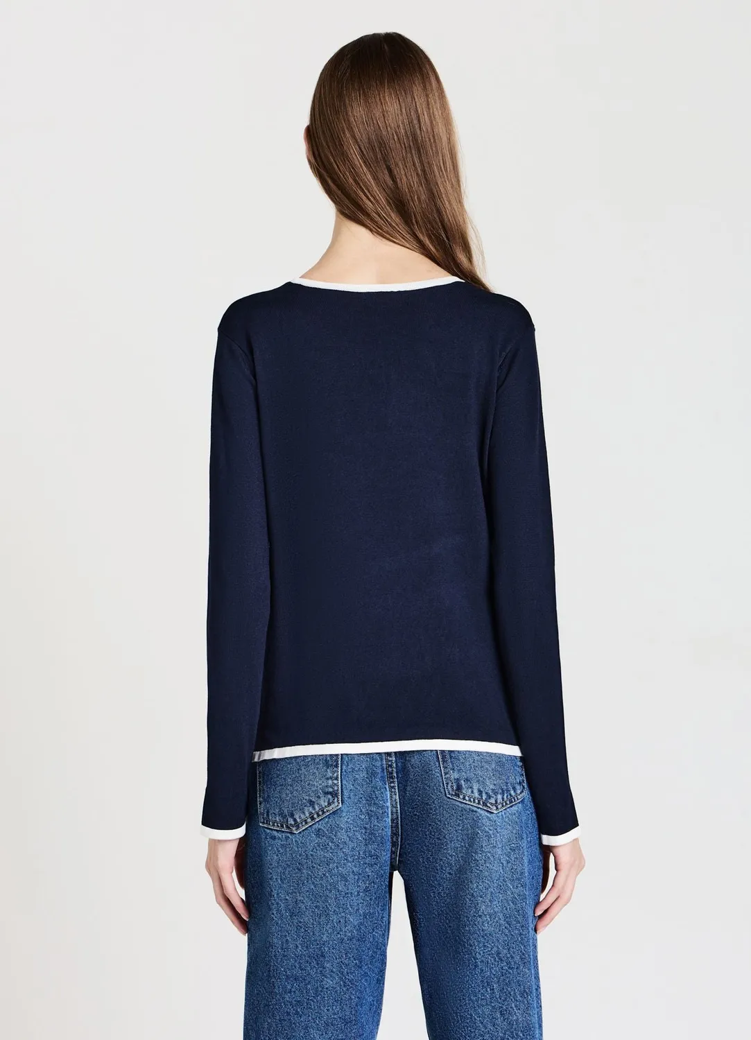 Calliope pull col rond femme profils contraste