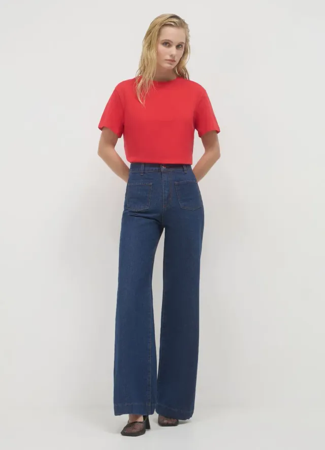 Calliope jean wide leg femme poches plaquées 40-46
