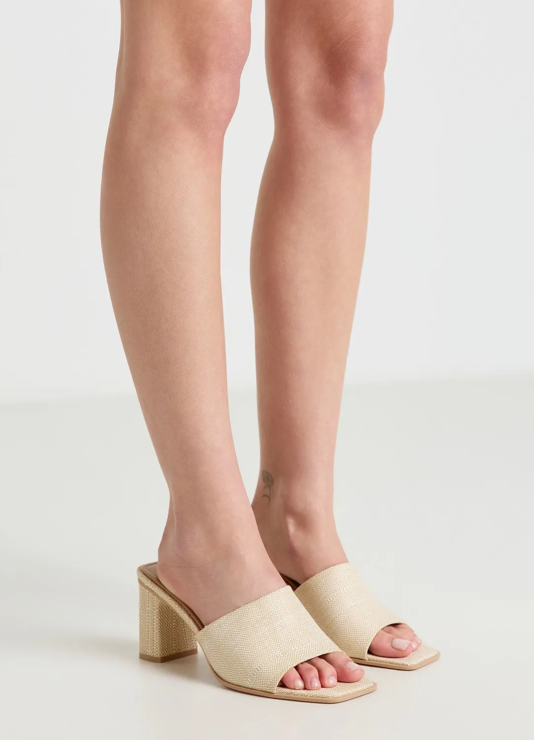 Calliope Mules canvas mules femme talon 8 cm