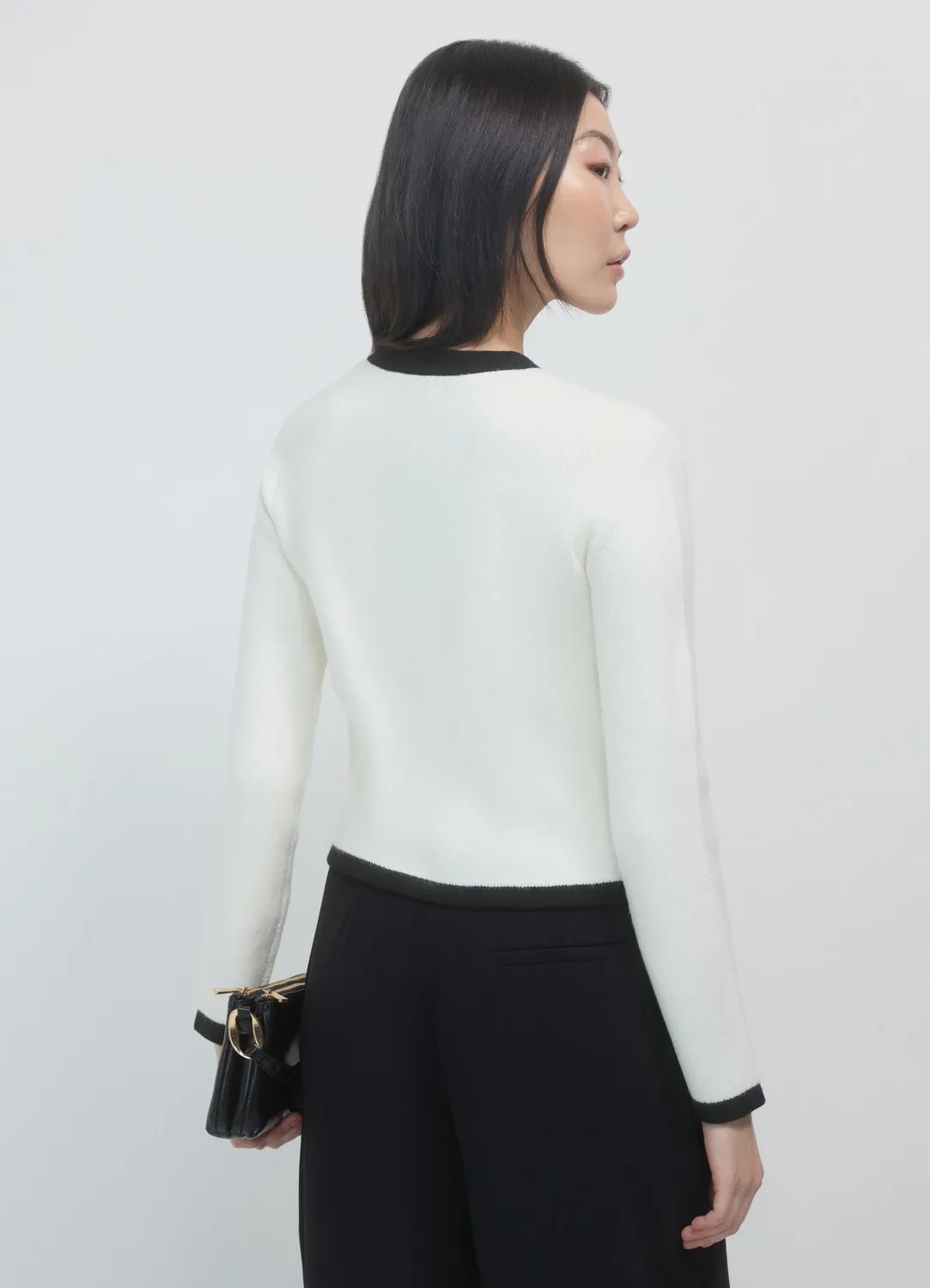 Calliope cardigan femme boutonné contrasté