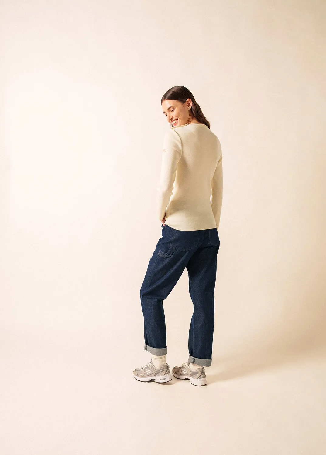 Saint James Marée pull marin écume femme laine