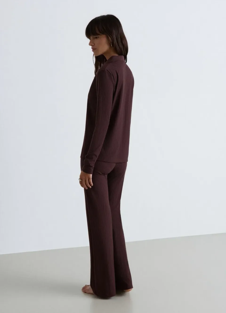 Calliope ensemble pyjama femme côtelé uni