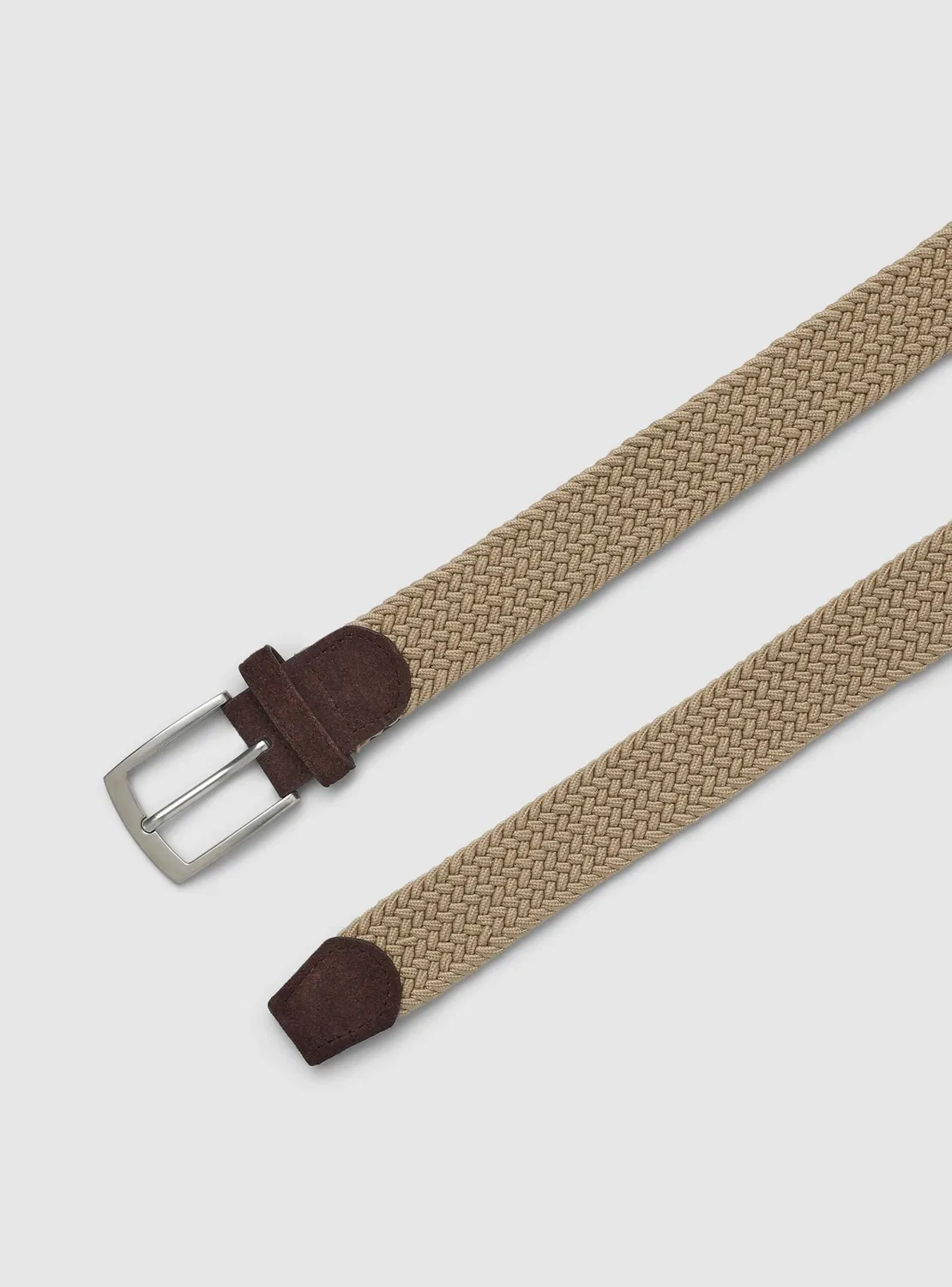 Calliope ceinture tressée homme cuir boucle métal