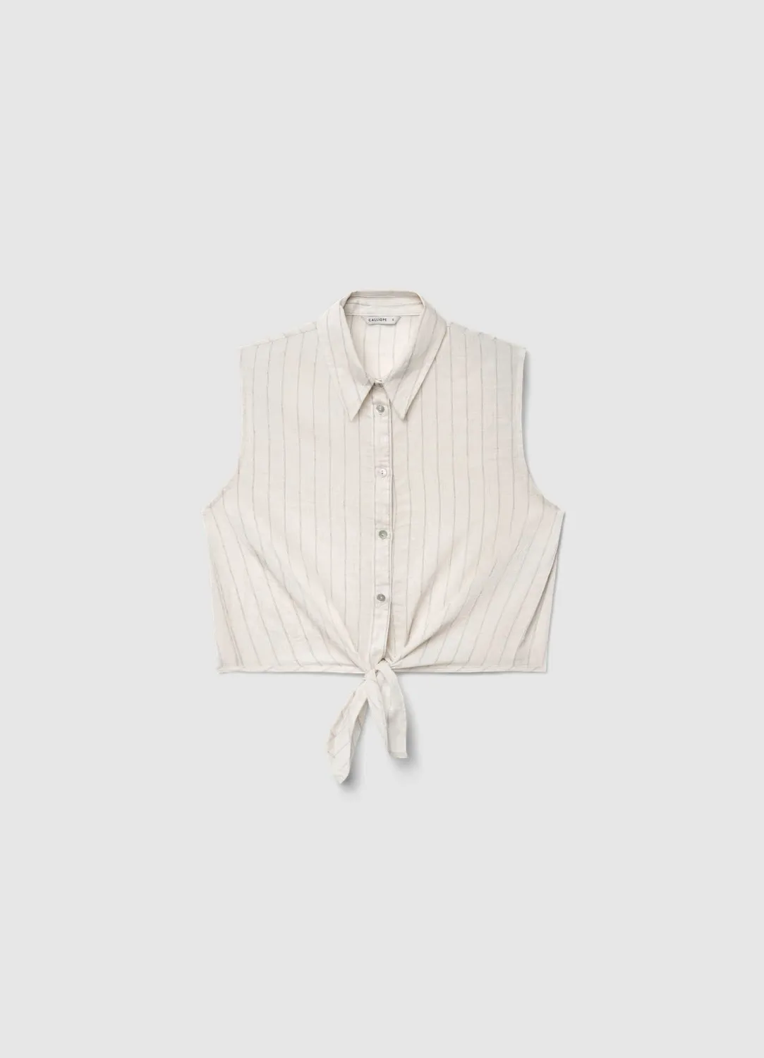 Calliope chemise sans manches femme rayée à nœud