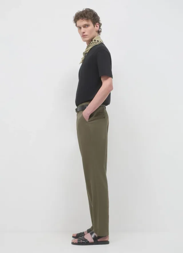 Calliope chino lin pantalon homme uni