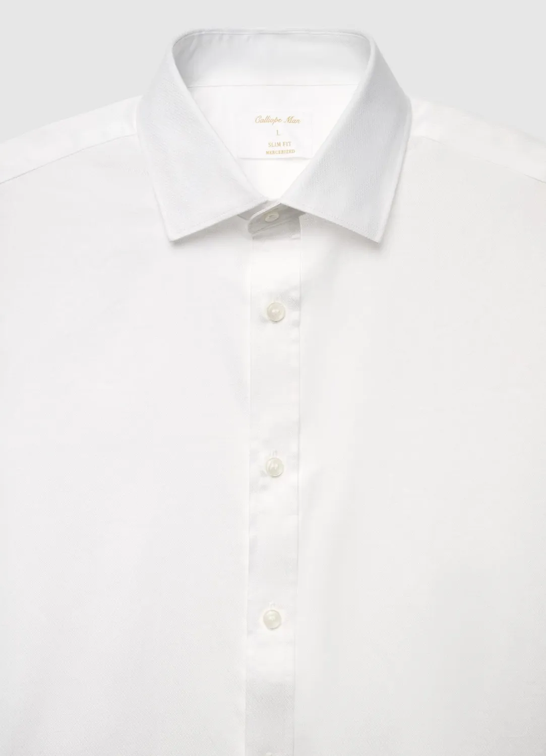 Calliope Chemise coton homme slim unie col classique