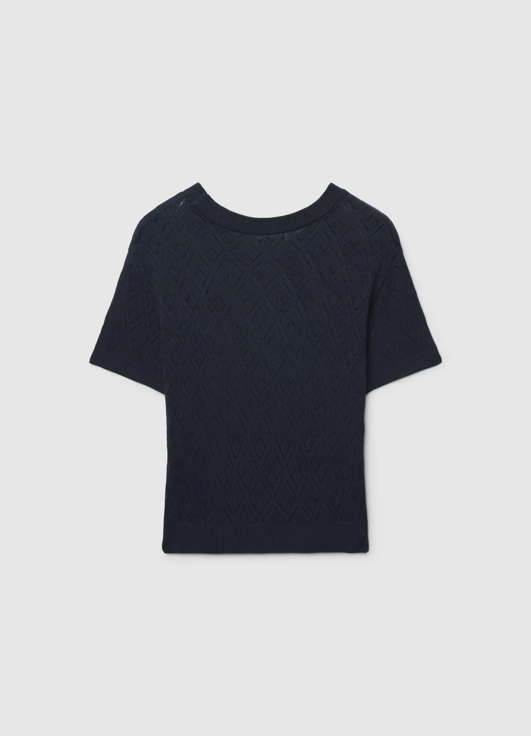Calliope t-shirt ajouré uni femme manches courtes
