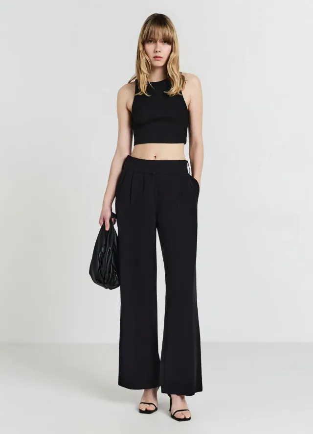Calliope top dos nageur femme côtelé coton crop