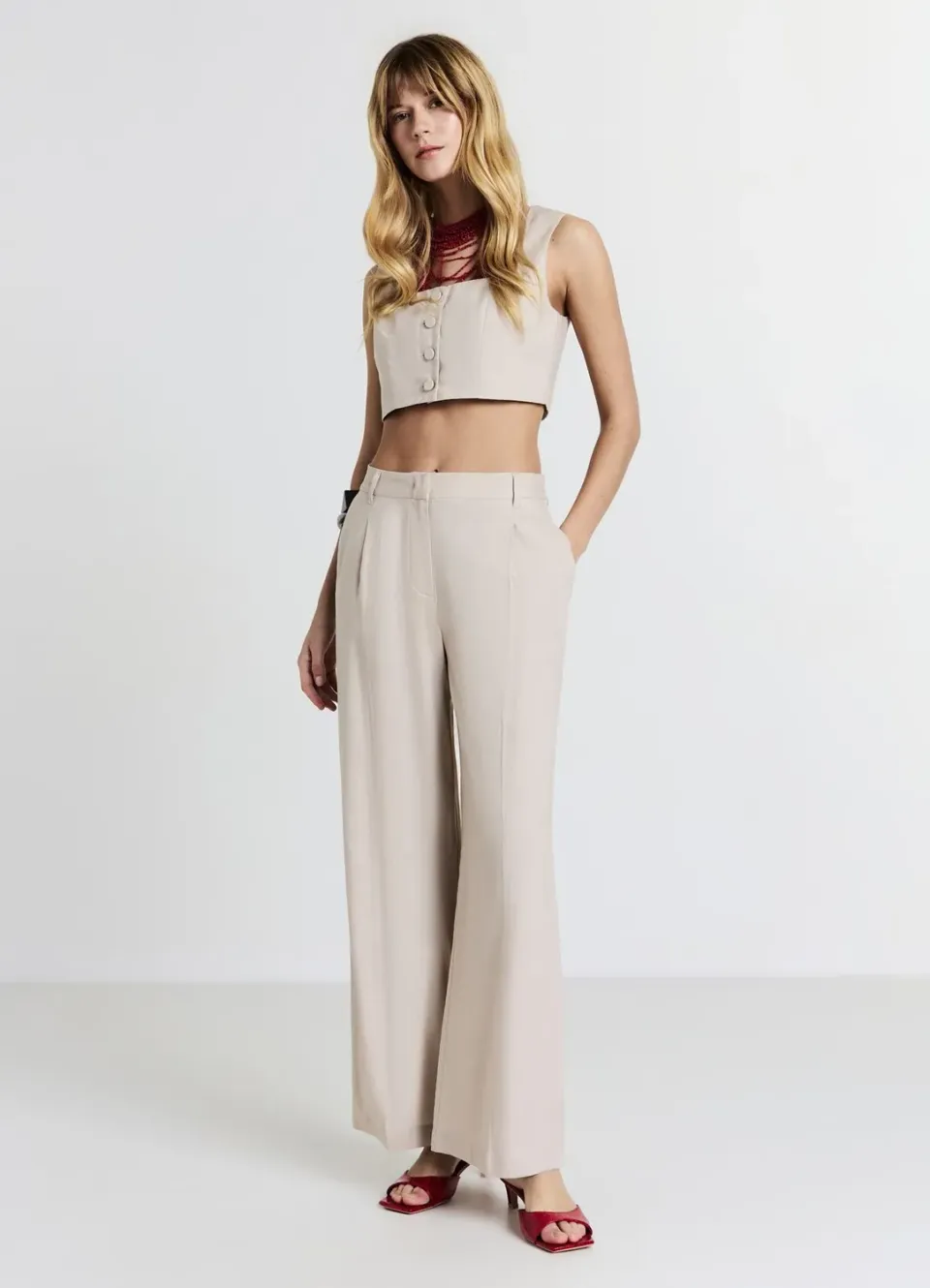 Calliope pantalon palazzo femme lin coupe large