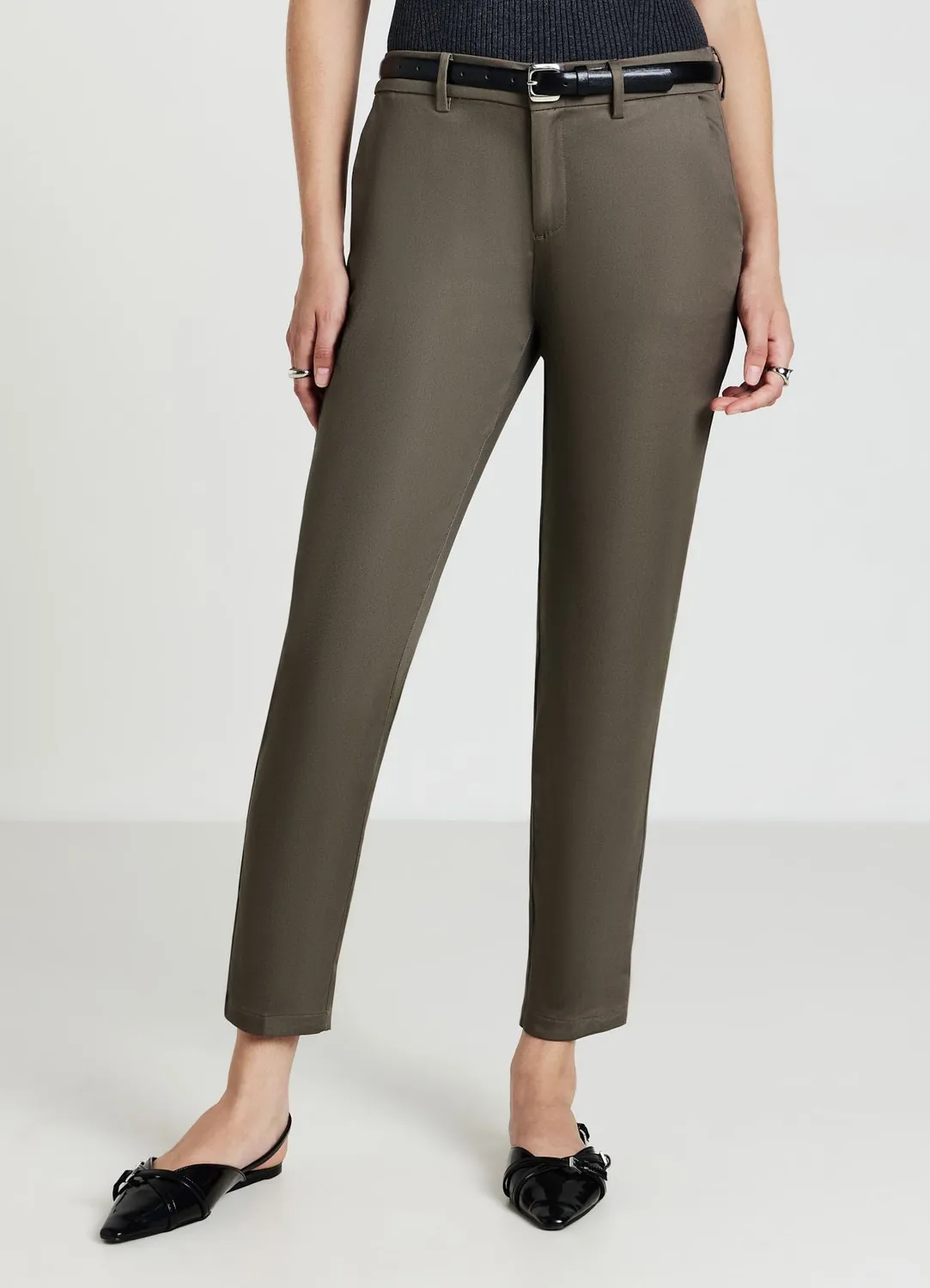 Calliope pantalon rasatello uni femme regular