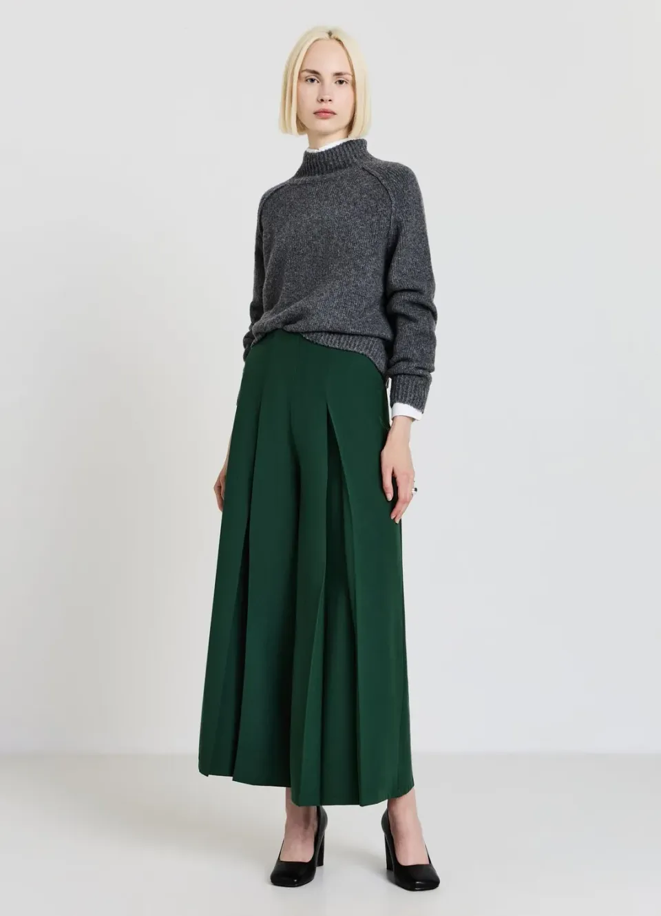Calliope pantalon large plissé femme S fluide
